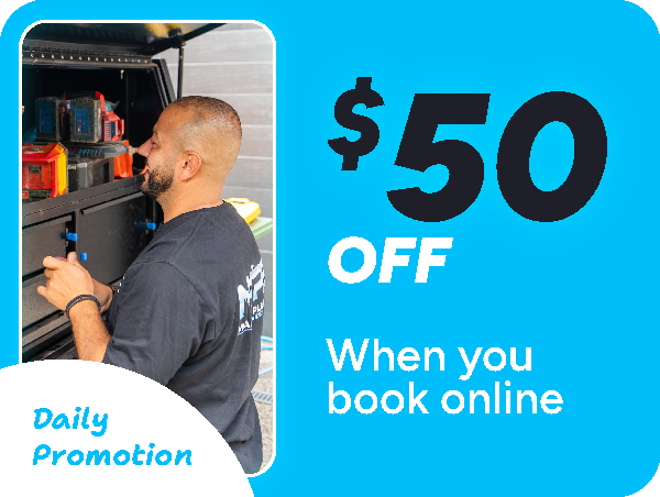 $50 Off When you book online